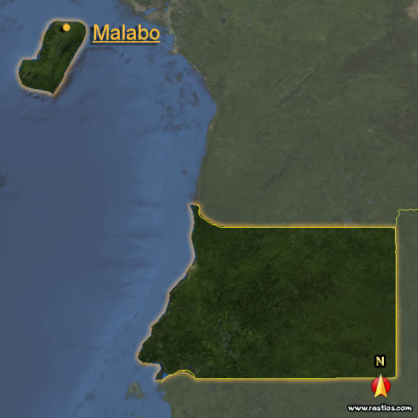 Karte aequatorialguinea und Hauptstadt