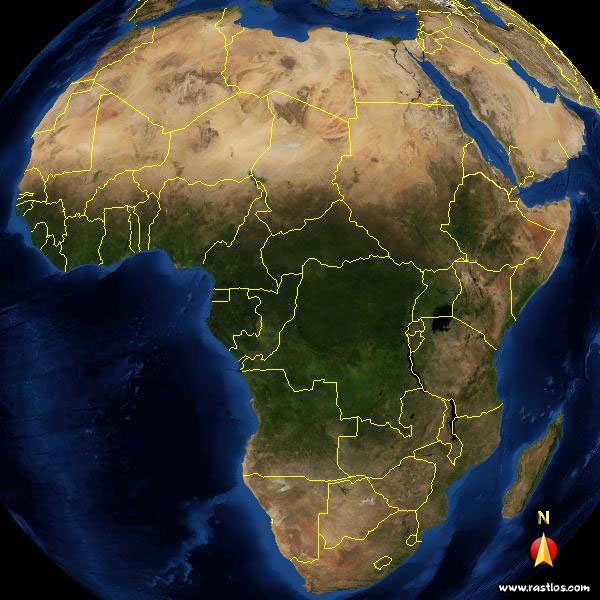 Gro&szlig;e Afrika-Karte