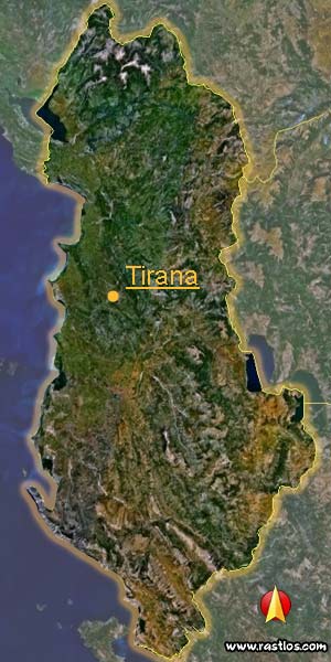 Karte albanien und Hauptstadt
