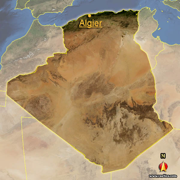 Karte algerien und Hauptstadt