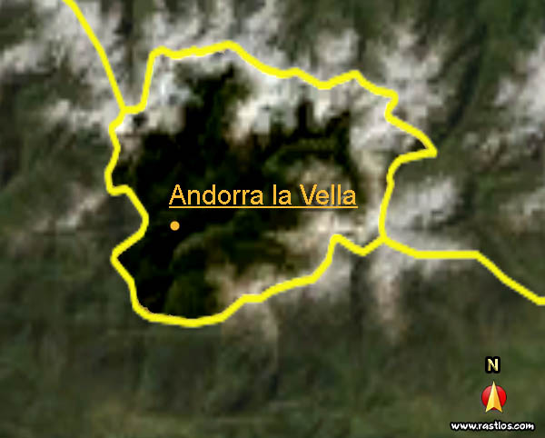 Karte andorra und Hauptstadt