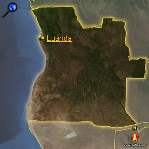 Landkarte Angola