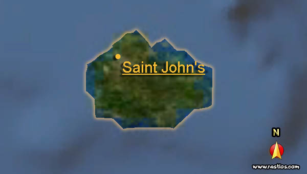 Karte antigua_und_barbuda und Hauptstadt