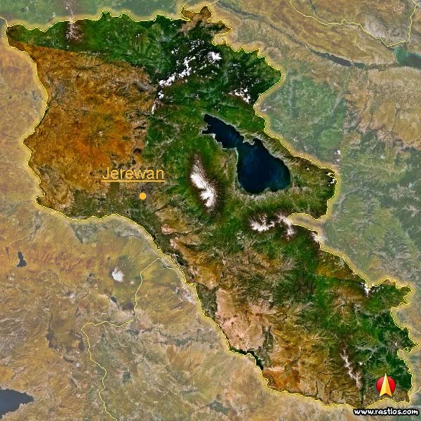 Karte armenien und Hauptstadt