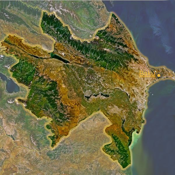 Karte aserbeidschan und Hauptstadt