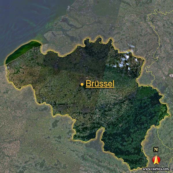 Karte belgien und Hauptstadt