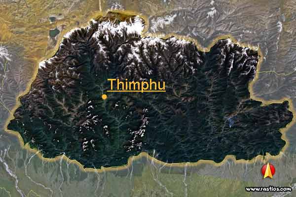Karte bhutan und Hauptstadt