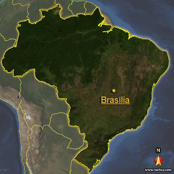 Karte brasilien und Hauptstadt