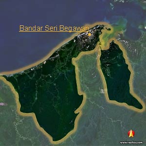Landkarte Brunei