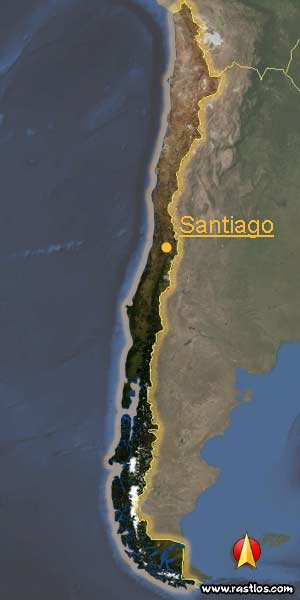 Karte chile und Hauptstadt