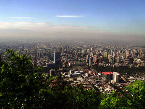 Blick auf Santiago de Chile