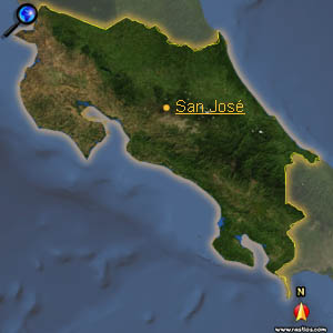 Landkarte Costa Rica