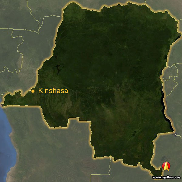 Karte demokratische_republik_kongo und Hauptstadt