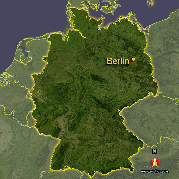Karte deutschland und Hauptstadt