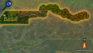 Landkarte Gambia