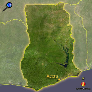 Landkarte Ghana