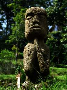 Batak Steinskulptur in Indonesien