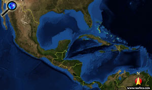 Landkarte Mittelamerika