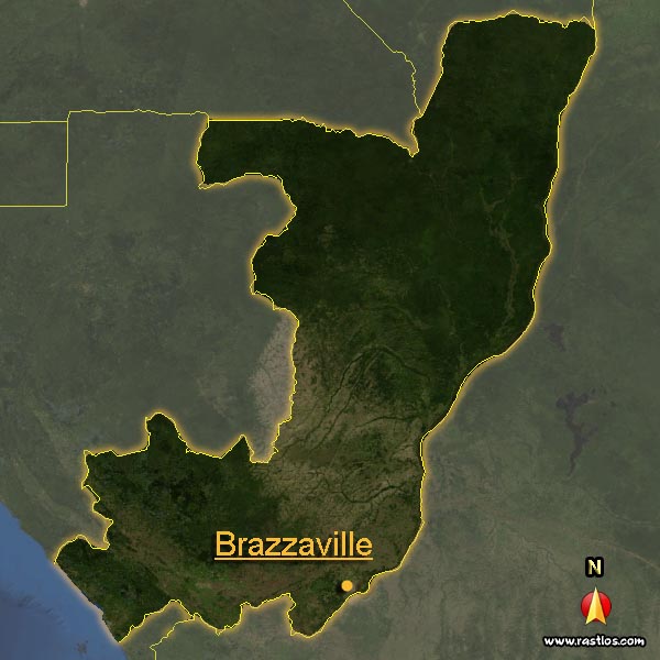 Karte republik_kongo und Hauptstadt