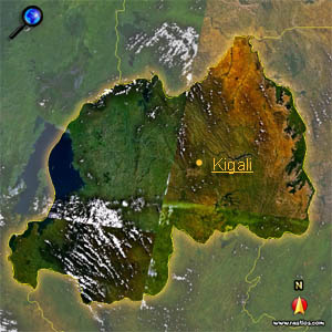 Landkarte Ruanda