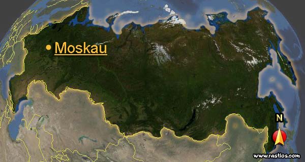 Karte russland und Hauptstadt