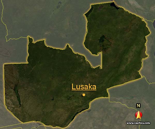 Karte sambia und Hauptstadt