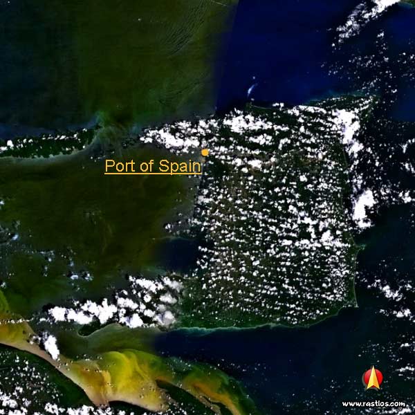 Karte trinidad_und_tobago und Hauptstadt