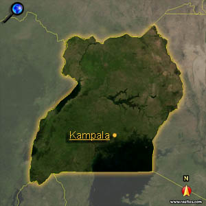 Landkarte Uganda
