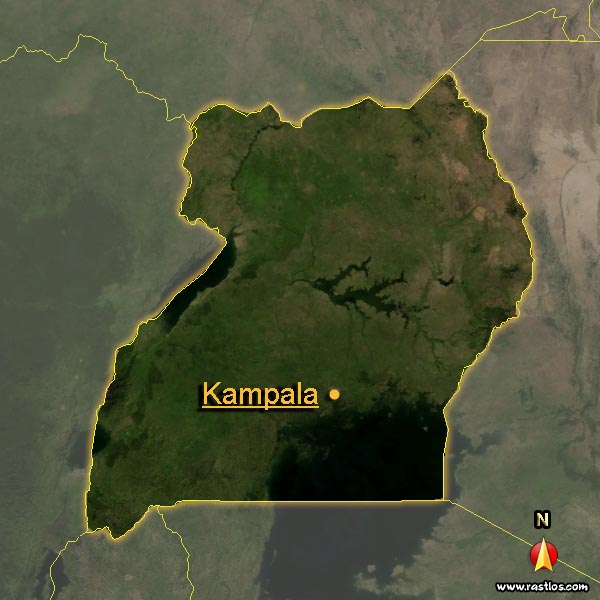 Karte uganda und Hauptstadt