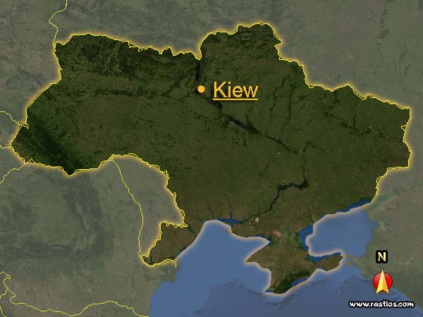 Karte ukraine und Hauptstadt