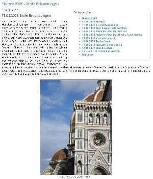 Städtereise nach Florenz im Herbst 2009