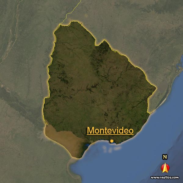 Karte uruguay und Hauptstadt