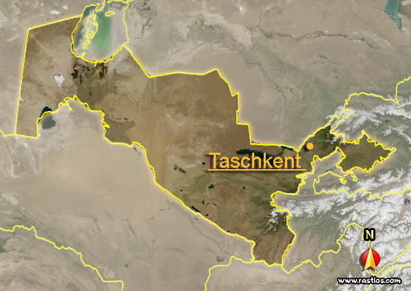 Karte usbekistan und Hauptstadt