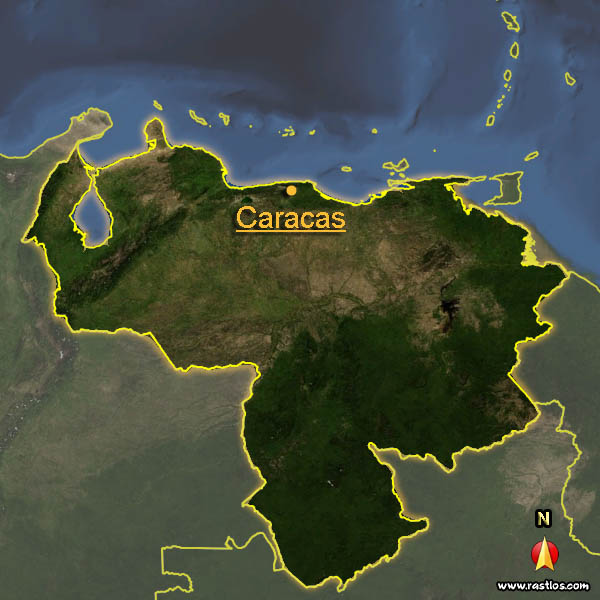 Karte venezuela und Hauptstadt