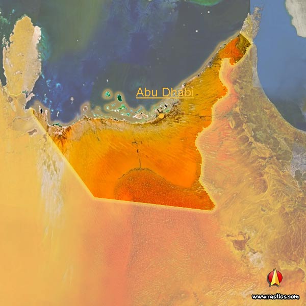 Karte vereinigte_arabische_emirate und Hauptstadt