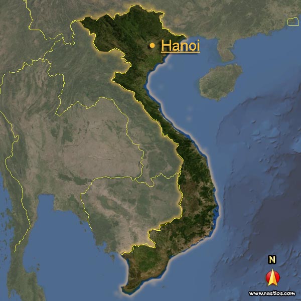 Karte vietnam und Hauptstadt