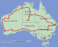 Karte Australien Rundreise
