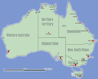 Übersichtskarte Australien