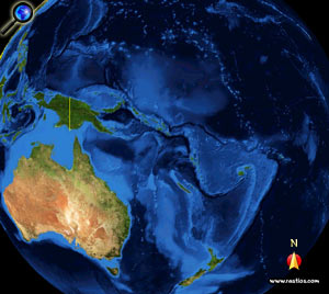 Landkarte Australien Ozeanien