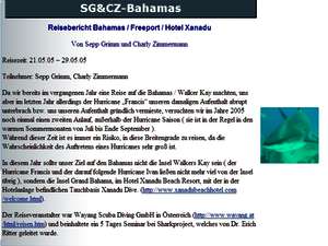 ZUm Tauchen auf die Bahamas ZUm Tauchen auf die Bahamas