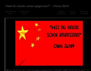 Hast Du heute schon gegessen? – China 2014