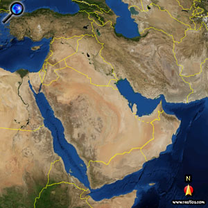 Landkarte Naher Osten