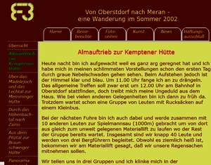 Von Oberstdorf nach Meran - eine Wanderung im Sommer 2002