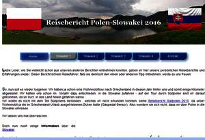 Reisebericht Slowakei 2016 Reisebericht Slowakei 2016