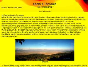 Kenia & Tansania; Teil 2 Kenia & Tansania; Teil 2