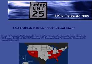 USA Ostküste 2008 oder Picknick mit Bären