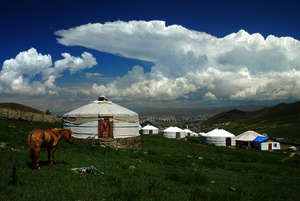 Jurten in der Mongolei