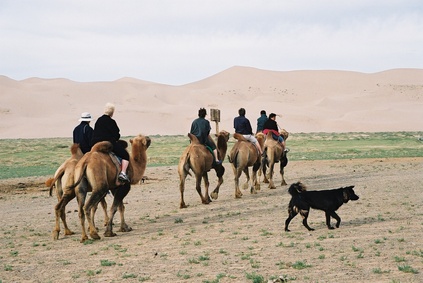 Reiter in der Wüste Gobi