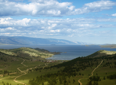 Angeln im Baikalsee, Russland