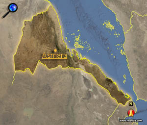 Vorschaukarte Eritrea bitte klicken für interaktive Kartenansicht
